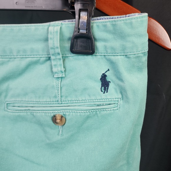 Polo Ralph Lauren Men's Shorts Size 35 Turquoise 9" Inseam Relaxed Fit Preppy - Picture 4 of 7